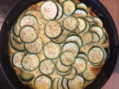 Frittata aux courgettes bio