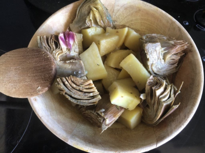 Artichauts pommes de terre bio